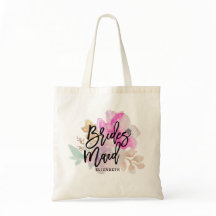 Bridesmaid Blommigt Posie Tote Bag