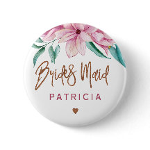 Bridesmaid blommigt rosa kopparmöhippa