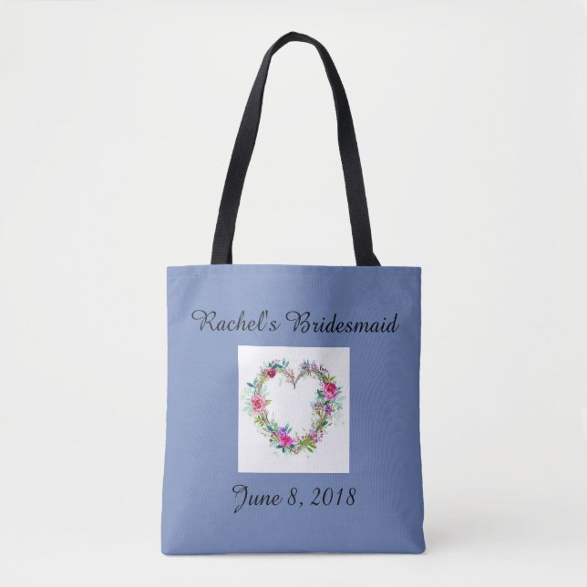 Bridesmaid blommigt tobag tygkasse (Framsida)