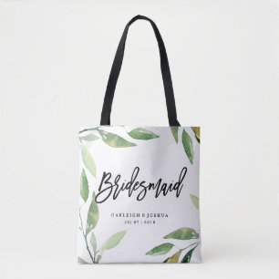 Bridesmaid Bohemian Löv Bröllop Tote Bag Tygkasse