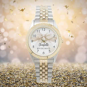 Bridesmaid boige kräm namn armbandsur