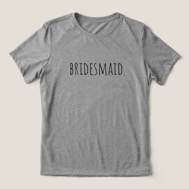 Bridesmaid Bridal Party Wedding T Shirt (Design Framsida)