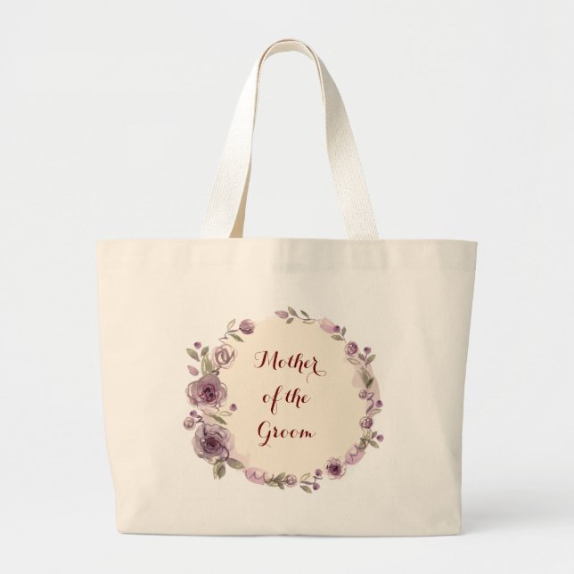 Bridesmaid Bride Mor Groom Flower Girl Jumbo Tygkasse (Framsidan)