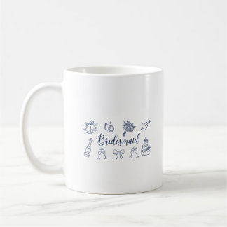 Bridesmaid Bride Squad Bow Bridal Party Wedding Kaffemugg