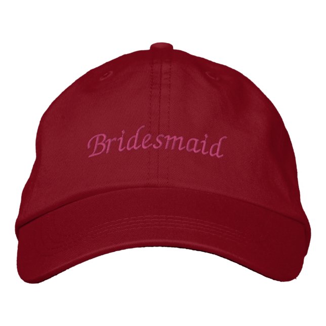 Bridesmaid Broderad Keps (Framsida)