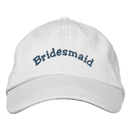 Bridesmaid Bröllop Broderad Keps