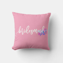 Bridesmaid Bröllop Calligraphy | DEKORATIV KUDDE