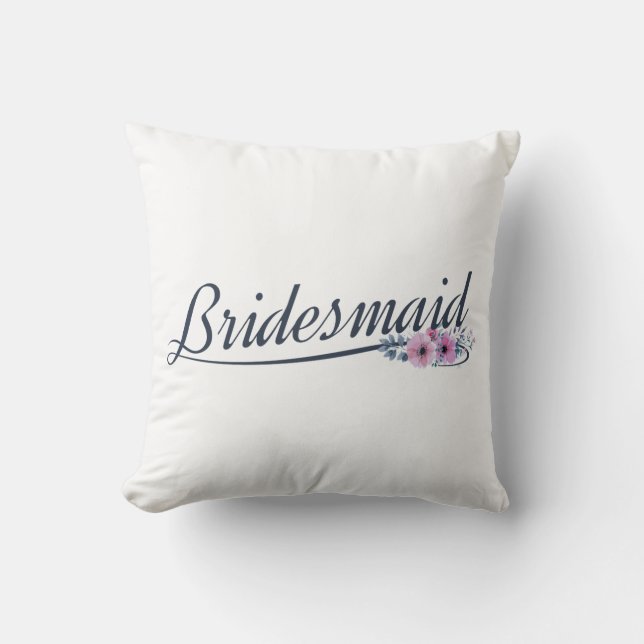 Bridesmaid Bröllop Calligraphy | DEKORATIV KUDDE (Framsida)