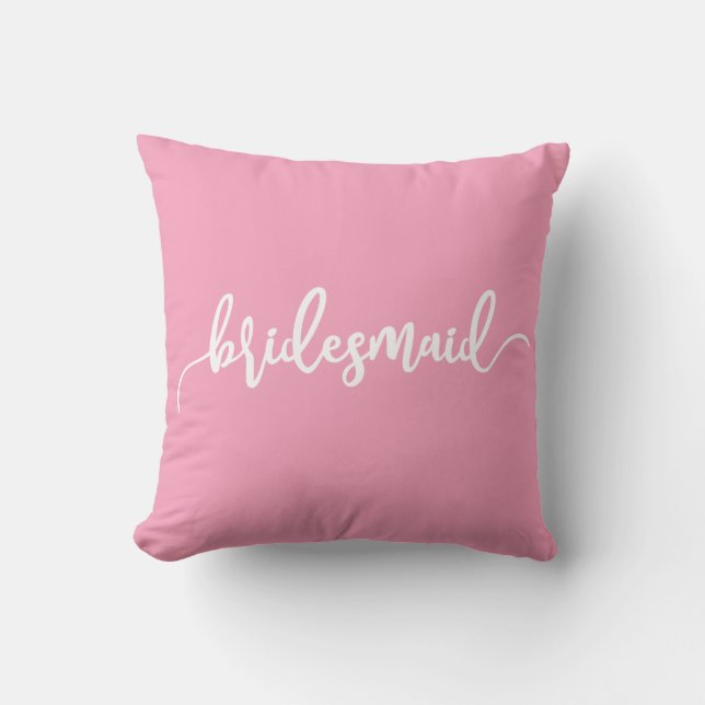 Bridesmaid Bröllop Calligraphy | DEKORATIV KUDDE (Framsida)