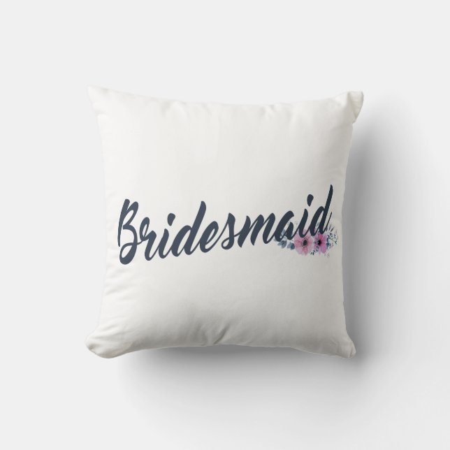 Bridesmaid Bröllop Calligraphy | DEKORATIV KUDDE (Framsida)