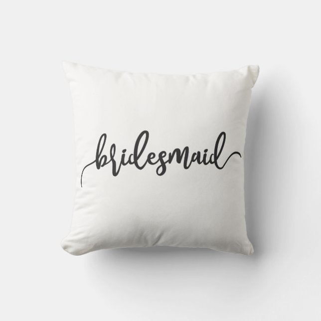 Bridesmaid Bröllop Calligraphy | DEKORATIV KUDDE (Framsida)