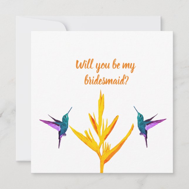 Bridesmaid Bröllop Card Inbjudningar (Framsida)