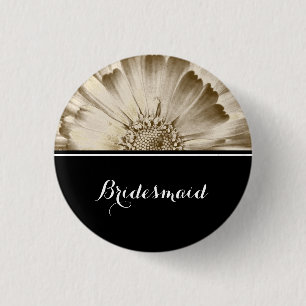 Bridesmaid Bröllop Guld Daisy Knapp
