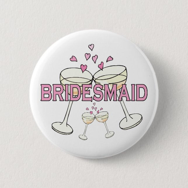 Bridesmaid Bröllop ID-knapp Knapp (Framsida)