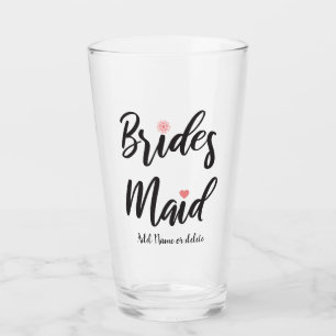 Bridesmaid Bröllop Monogram Glaskopp