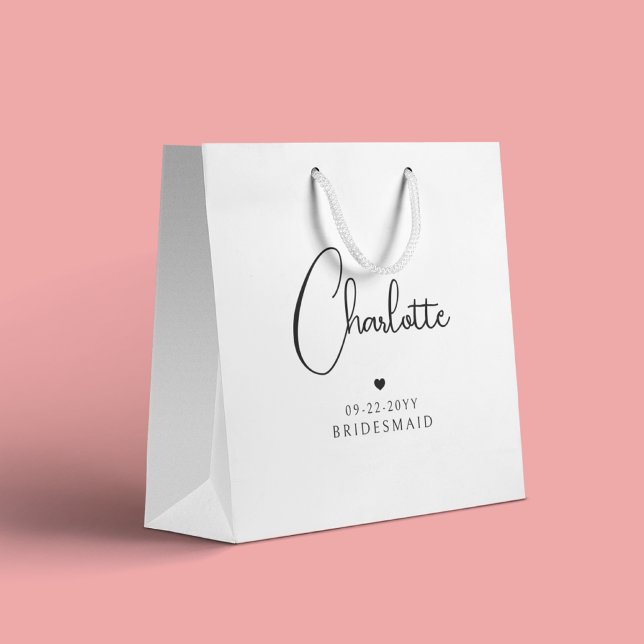 Bridesmaid Bröllop Simple Modern Script Namn (Skapare uppladdad)