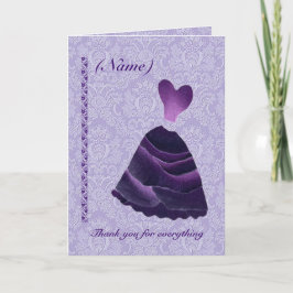 BRIDESMAID Bröllop Tack - LILA Klänning S341