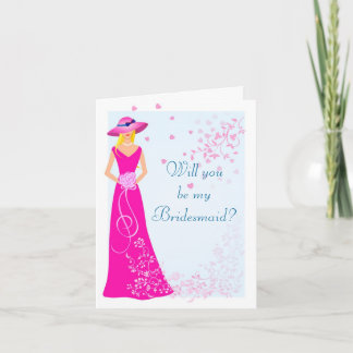 Bridesmaid Bröllopsfest Card Inbjudan