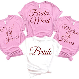 Bridesmaid Brudens sida Bachelorette Maid of honor T Shirt