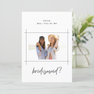 Bridesmaid Brudens sida Frieri fotokort Inbjudningar