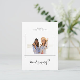 Bridesmaid Brudens sida Frieri fotovykort Vykort