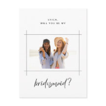 Bridesmaid Brudens sida Frieri fotovykort