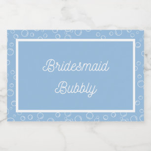 Bridesmaid Bubly Mini Sparkling Vin-etikett