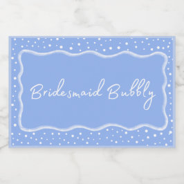 Bridesmaid Bubly Mini Sparkling Vin-etikett