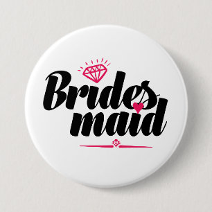 Bridesmaid Button for Bröllop Bachelorette Party Knapp