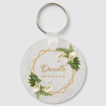 Bridesmaid Calla Lilies Marble Guld Geometric