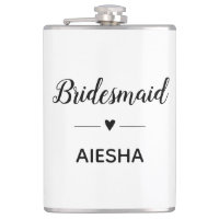 Bridesmaid Calligraphy Heart Personlig Bröllop