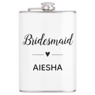 Bridesmaid Calligraphy Heart Personlig Bröllop Fickplunta