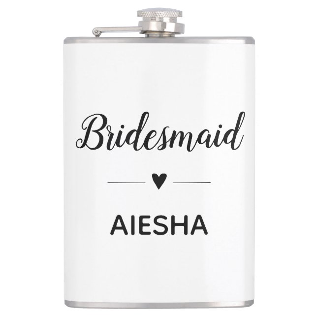 Bridesmaid Calligraphy Heart Personlig Bröllop Fickplunta (Framsidan)