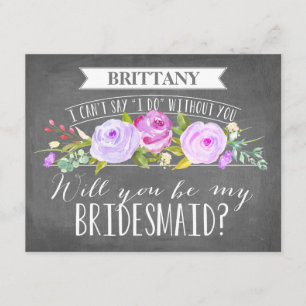 Bridesmaid Card   Bridesmaid Inbjudningar