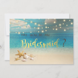 Bridesmaid Card för Beach bröllopsseashells Inbjudningar