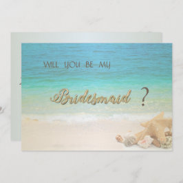 Bridesmaid Card för Beach bröllopsseashells Inbjudningar