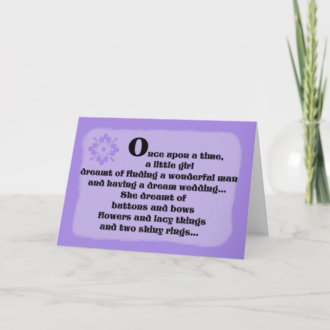 Bridesmaid Card - Gång vid en tidpunkt på Lilan Inbjudan (Framsida)