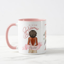 Bridesmaid Caricature Frieri Tack Anpassningsbar Mugg