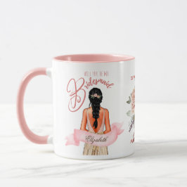 Bridesmaid Caricature Frieri Tack Anpassningsbar Mugg