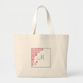 Bridesmaid Coral Butterfly Garden Script Monogram Jumbo Tygkasse