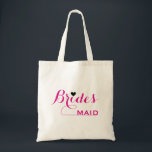 Bridesmaid Customized Tygkasse<br><div class="desc">Det här är en Bridesmaid-skräddarsydd väska med rosa och svart hjärta. Det är personligens anpassade namn monogram söt vintage till väskan är den bästa presentidén för brud och brudgummi i bröllop. Det är perfekt som möhippa. Du kan enkelt lägga till parets datum namn och bröllop före beställning.</div>