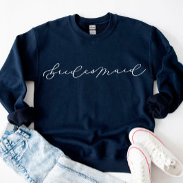 Bridesmaid Cute Script Bachelorette/Brudens sida S T Shirt