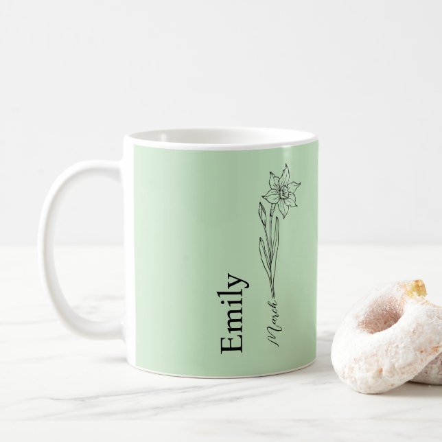 Bridesmaid Daffodil March Birth Month Flower Kaffemugg (Med munk)