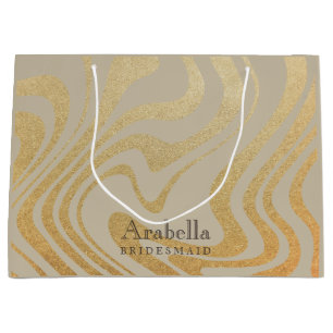 Bridesmaid   Den moderna Chicen Vätska Guld stor