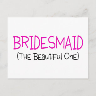 Bridesmaid den vackra vykort