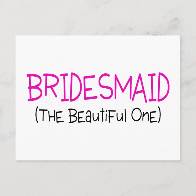 Bridesmaid den vackra vykort (Framsida)