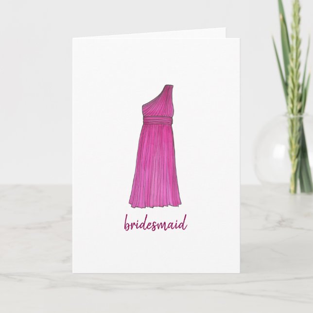 Bridesmaid Dress Bröllop Brudens sida kort (Framsida)