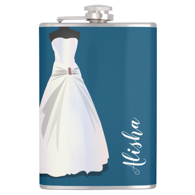 Bridesmaid Dress med Personalize Bröllop Fickplunta (Framsidan)