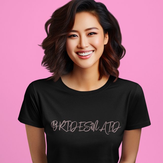 Bridesmaid Dusty Burgundy T Shirt (Skapare uppladdad)