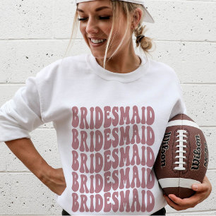 Bridesmaid Dusty Rosa Anpassningsbar Matching Brud T Shirt